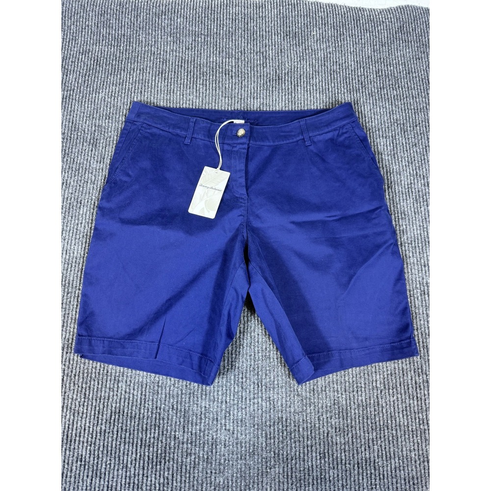 Tommy Bahama Boracay Bermuda Shorts Womens 16 36 Navy Chino 9" 9 Inch Inseam